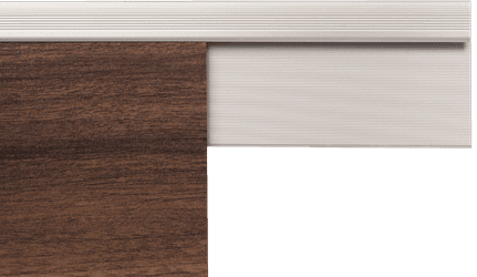 Profil in SILBER mit dunklem Laminat