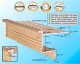 Treppenkantenprofil Stabil 8,5 Messing für Laminat oder Vinyl bis 8 mm: