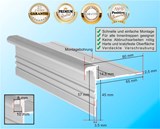 Treppenprofil Standard 14,5 Alu für Parkett und Massivholz bis 14 mm: