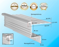 Treppenprofil Stabil 8,5 mm für Laminat und Vinyl