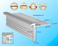 Treppenprofil Standard 8,5 mm für Laminat und Vinyl