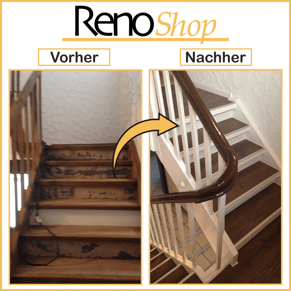 Treppenstufen renovieren Laminat - Mit Laminat renovierte Treppenstufen