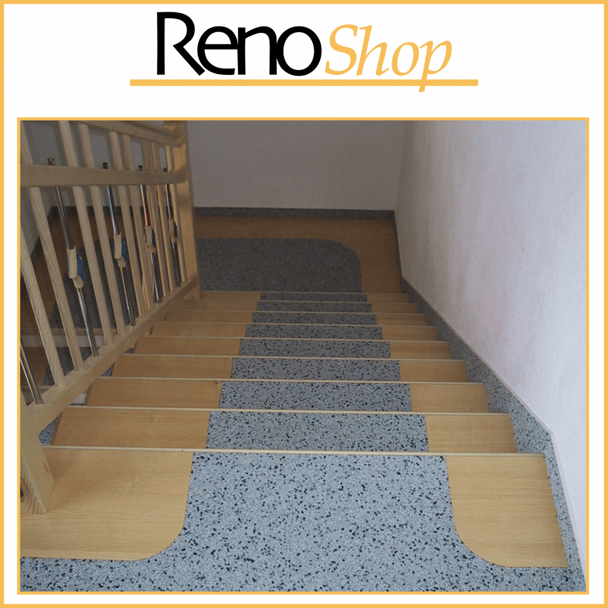 Betonstufen mit Parkett verkleiden