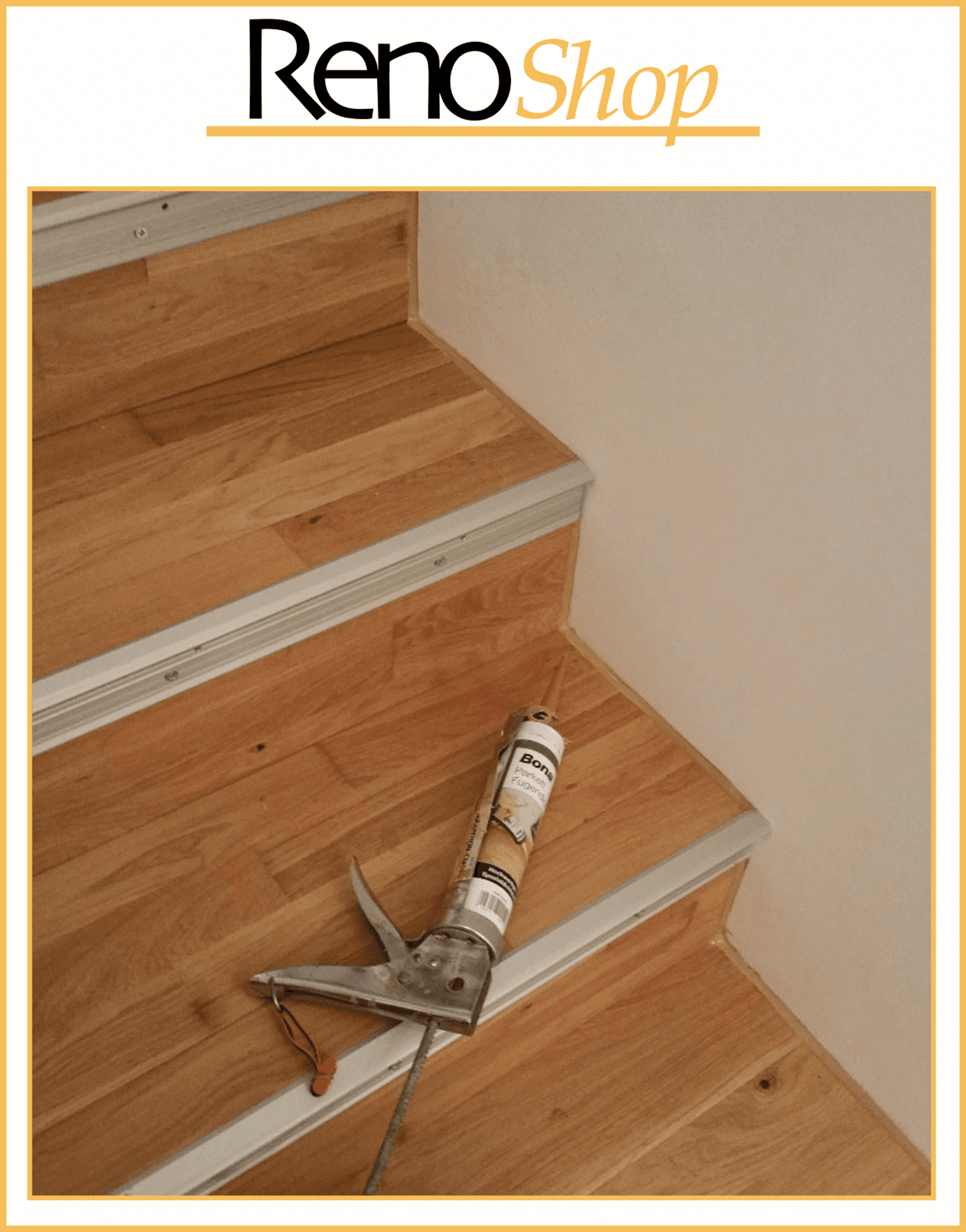 Betontreppe mit Parkett belegen 