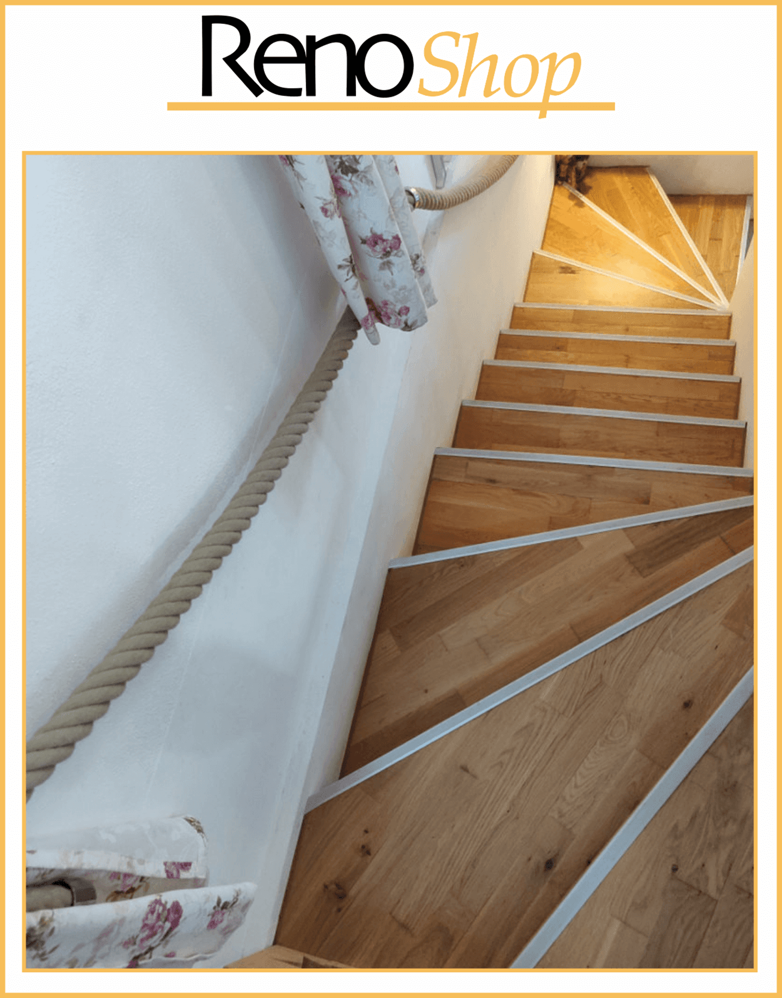 Treppe aus Beton mit Parkett belegen