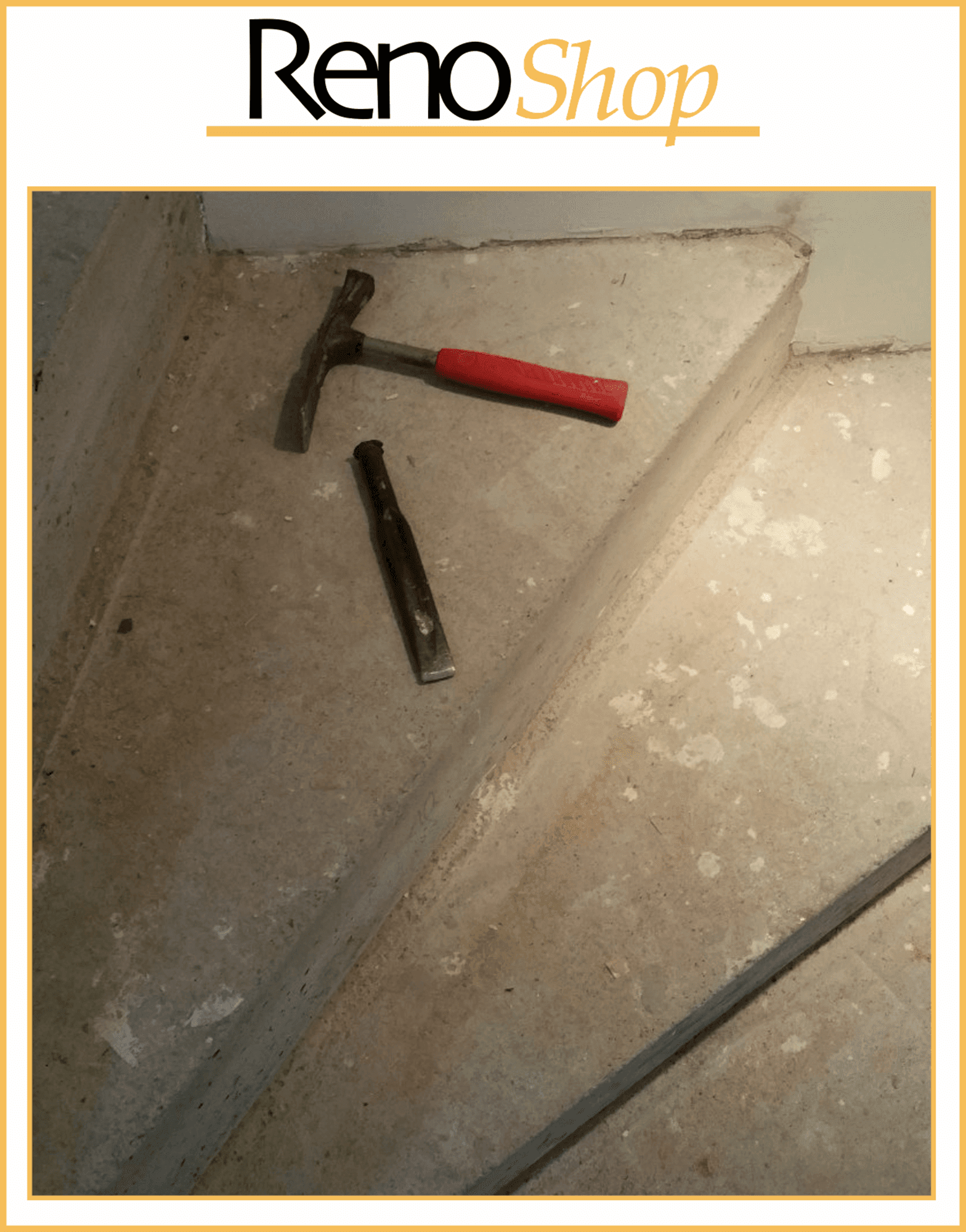 Parkett auf Beton-treppe verlegen
