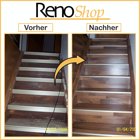 Holztreppe selber renovieren - Selbst renovierte Holztreppe