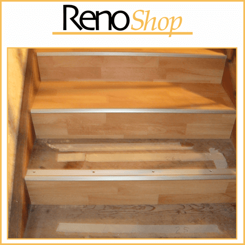 Treppenrenovierung Stufen mit Laminat verkleiden