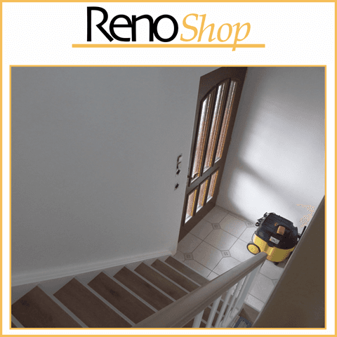 Treppenrenovierung - Treppe mit Laminat belegen