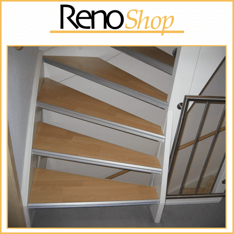 Spindeltreppe mit Laminat verkleiden