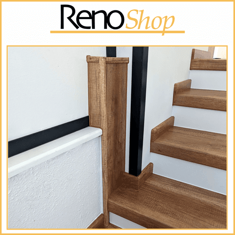 Treppenverkleidung mit Stufen aus Laminat