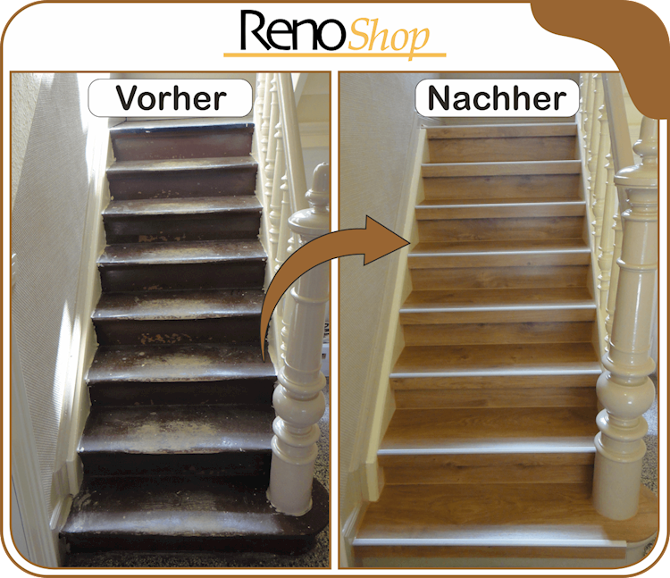 Treppenhaus renovieren mit neuen Treppenauflagen