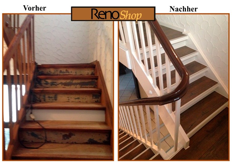 Treppenstufen verkleiden - Treppenverkleidung mit Laminat
