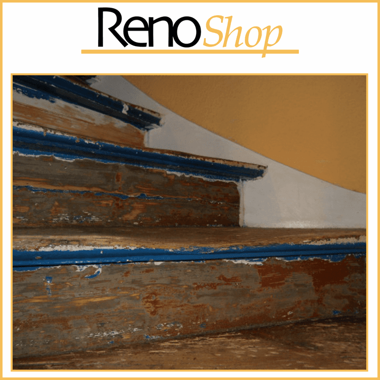 Stark ausgetretene alte Treppe - Treppen-Renovierung