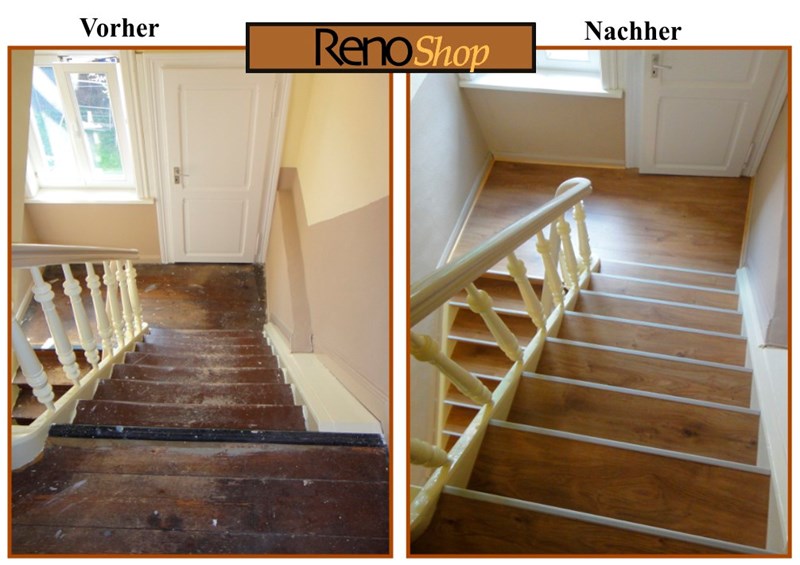 Laminat Auf Treppen Verlegen Treppenrenovierung Treppenstufen Mit Laminat Belegen