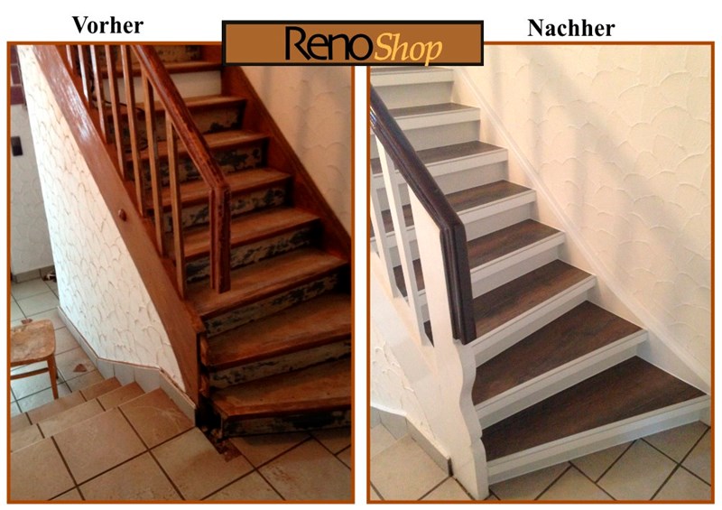 Treppe renovieren mit laminat
