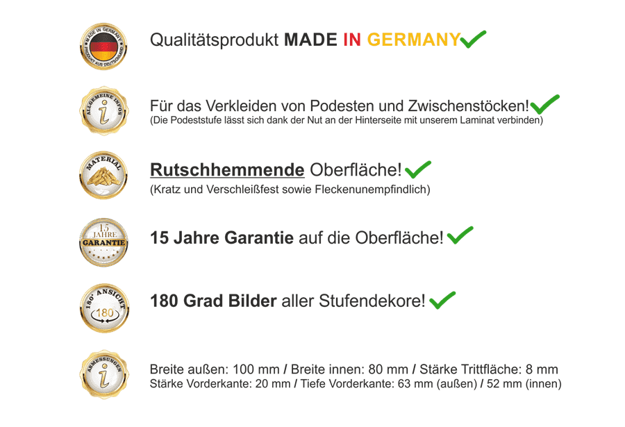 Infos zu unserer Podeststufe!
