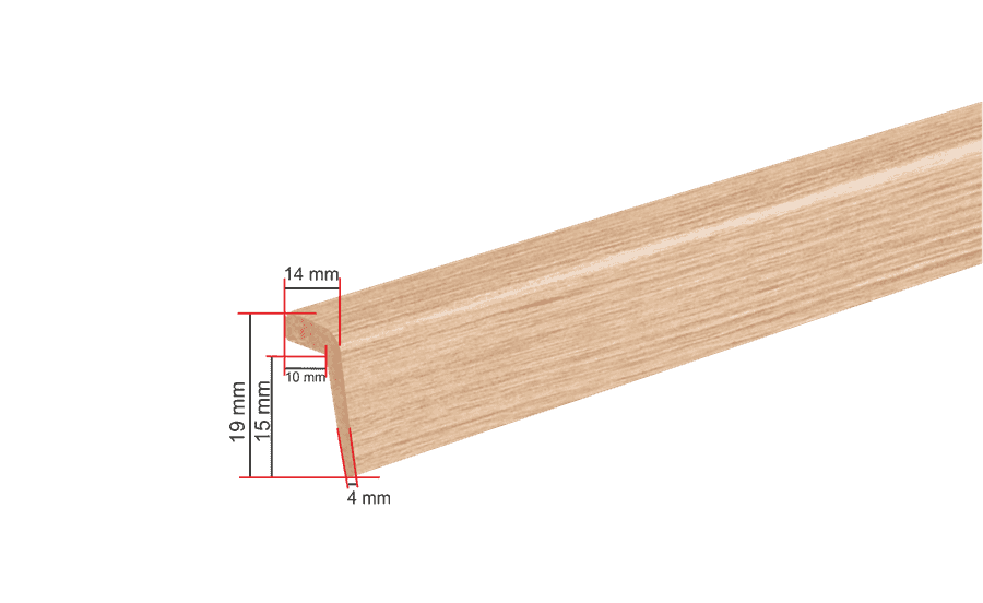winkelleiste 15x10 mm - in unterschiedlichen Dekoren